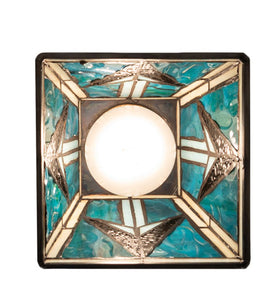 5" Square Valencia Mission Tiffany Flushmount Pendant Ceiling Light by Meyda