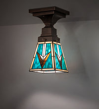 5" Square Valencia Mission Tiffany Flushmount Pendant Ceiling Light by Meyda