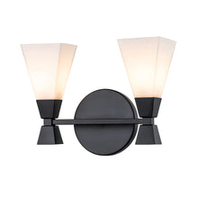 Bowtie 2 Light Bath Bar in Matte Black Wall Sconce Wall Lamp Home Decor by Lucas McKearn