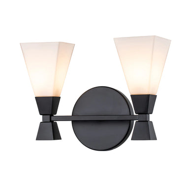 Bowtie 2 Light Bath Bar in Matte Black Wall Sconce Wall Lamp Home Decor by Lucas McKearn