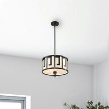 Lemuria 2 Light Medium Pendant - Lacquered Black, White Shade Ceiling Light by Lucas McKearn