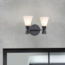 Bowtie 2 Light Bath Bar in Matte Black Wall Sconce Wall Lamp Home Decor by Lucas McKearn