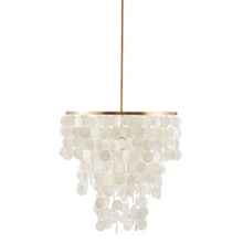 Isla Layered Capiz Chandelier Pendant Drape Shell Shape Ceiling Light by Olliix-Urban Habitat