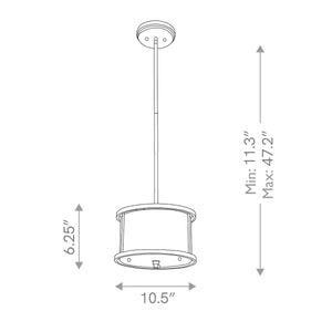 Lemuria 1 Light Duo-Mount Mini Pendant - Lacquered Black, White Shade Ceiling Light by Lucas McKearn