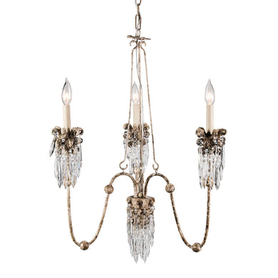 Venetian 3 Light Chandelier Candelabra Ceiling Light by Lucas McKearn