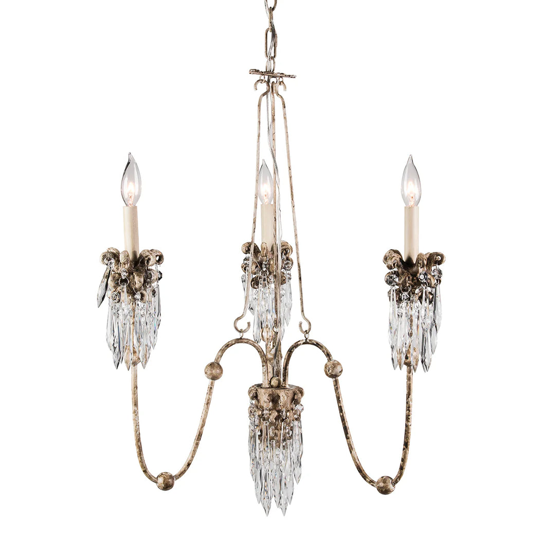Venetian 3 Light Chandelier Candelabra Ceiling Light by Lucas McKearn