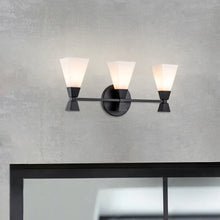 Bowtie 3 Light Bath Bar in Matte Black Wall Sconce Wall Lamp Home Decor by Lucas McKearn