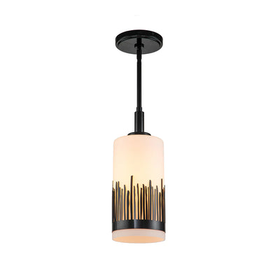 Sawgrass Mini Pendant in Lacquered Black Ceiling Light by Lucas McKearn