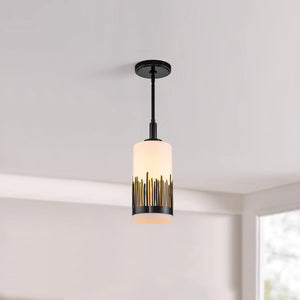 Sawgrass Mini Pendant in Lacquered Black Ceiling Light by Lucas McKearn