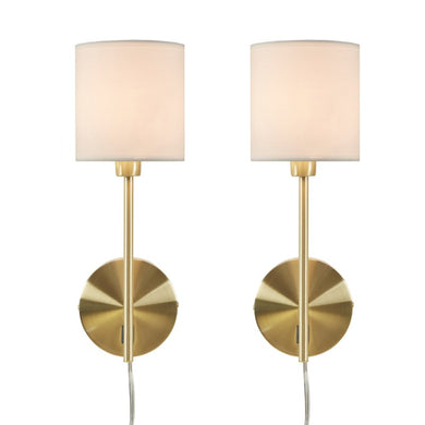 Conway Metal Wall Sconce with Cylinder Shade, Set of 2, Wall Lamp Home Decor by Olliix-510 Design