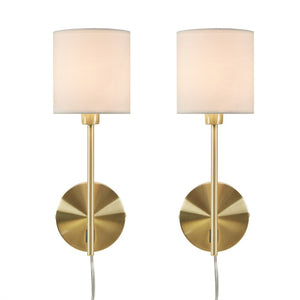 Conway Metal Wall Sconce with Cylinder Shade, Set of 2, Wall Lamp Home Decor by Olliix-510 Design