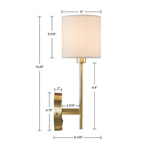 Conway Metal Wall Sconce with Cylinder Shade, Set of 2, Wall Lamp Home Decor by Olliix-510 Design