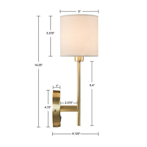 Conway Metal Wall Sconce with Cylinder Shade, Set of 2, Wall Lamp Home Decor by Olliix-510 Design