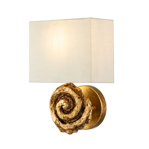 Swirl Large Sconce in Gold Wall Lamp Home Decor by Lucas McKearn