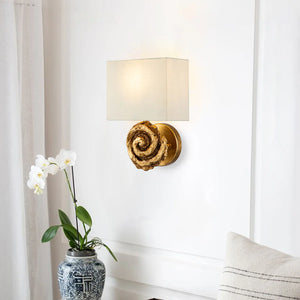 Swirl Large Sconce in Gold Wall Lamp Home Decor by Lucas McKearn