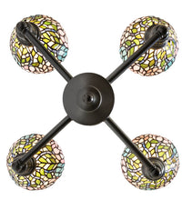 25" Wide New Wisteria Revival 4 Light Tiffany Pendant Ceiling Light by Meyda