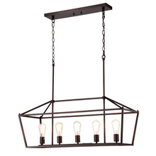 Ironclad Island Pendant Chandelier 5-Light Country Farmhouse 36" Wide Ceiling Light by Chloe