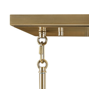 Curiana 5-light Linear Chandelier with Textured Glass Shades by Olliix-INK+IVY