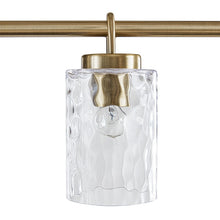 Curiana 5-light Linear Chandelier with Textured Glass Shades by Olliix-INK+IVY
