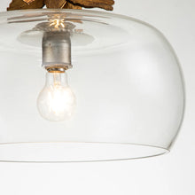 Toussaint 1 Light Pendant Gold Leaf Clear Glass Ceiling Light by Lucas McKearn