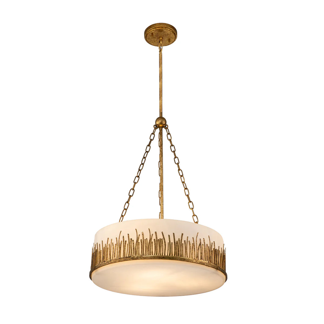 Sawgrass Large Pendant in Gold Leaf Ceiling Light by Lucas McKearn