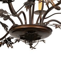 Custom 28" Wide Oak Leaf & Acorn 6 Light Chandelier Ceiling Light by Meyda
