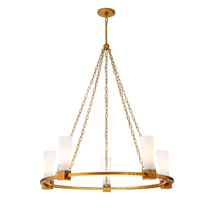 Kristy 5 Light Chandelier in Antique Gold Ceiling Light by Lucas McKearn