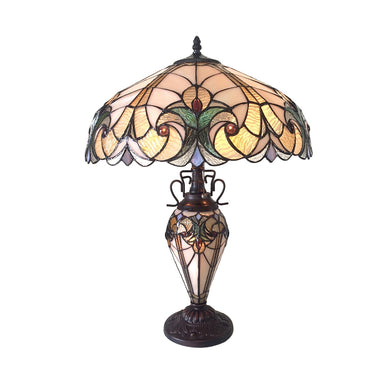 Liaison Table Lamp Tiffany Victorian style 3 Light Double Lit 18