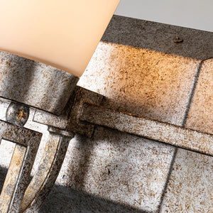 Lemuria 3 Light Bath Bar in Silver Leaf Wall Sconce Wall Lamp Home Decor by Lucas McKearn