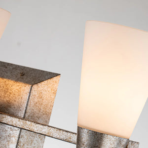 Lemuria 3 Light Bath Bar in Silver Leaf Wall Sconce Wall Lamp Home Decor by Lucas McKearn