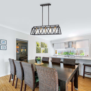Ironclad Island Pendant Chandelier Country Farmhouse 5-Light 35" Wide Ceiling Light by Chloe