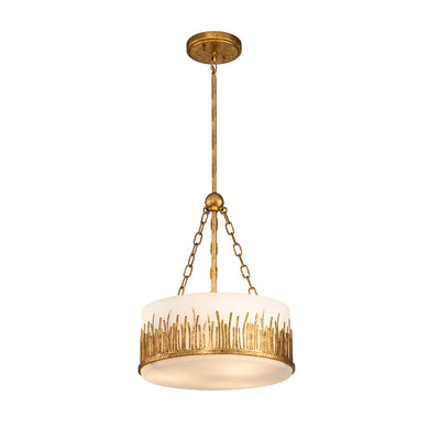 Sawgrass Medium Pendant in Gold Leaf Ceiling Light by Lucas McKearn