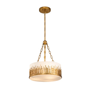 Sawgrass Medium Pendant in Gold Leaf Ceiling Light by Lucas McKearn