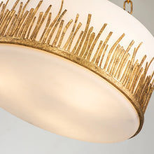 Sawgrass Medium Pendant in Gold Leaf Ceiling Light by Lucas McKearn