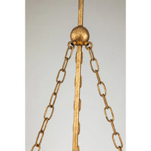 Sawgrass Medium Pendant in Gold Leaf Ceiling Light by Lucas McKearn