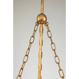 Sawgrass Medium Pendant in Gold Leaf Ceiling Light by Lucas McKearn