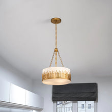 Sawgrass Medium Pendant in Gold Leaf Ceiling Light by Lucas McKearn