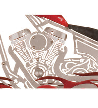 Custom 38"L Red Motorcycle Oblong Pendant Ceiling Light by Meyda