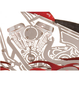 Custom 38"L Red Motorcycle Oblong Pendant Ceiling Light by Meyda