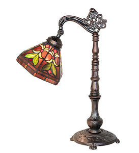 20" High Middleton Bridge Arm Tiffany Table Lamp Bedside Nightstand Reading Desk Table Light by Meyda