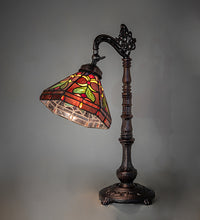 20" High Middleton Bridge Arm Tiffany Table Lamp Bedside Nightstand Reading Desk Table Light by Meyda