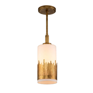 Sawgrass Mini Pendant in Gold Leaf Ceiling Light by Lucas McKearn