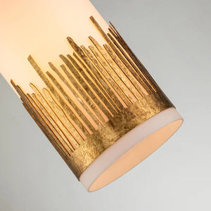 Sawgrass Mini Pendant in Gold Leaf Ceiling Light by Lucas McKearn