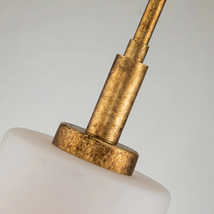 Sawgrass Mini Pendant in Gold Leaf Ceiling Light by Lucas McKearn