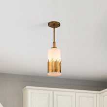 Sawgrass Mini Pendant in Gold Leaf Ceiling Light by Lucas McKearn