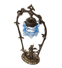 19" High Blue Cherub With Violin Mini Table Lamp Bedside Nightstand Reading Desk Table Light by Meyda