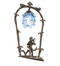 19" High Blue Cherub With Violin Mini Table Lamp Bedside Nightstand Reading Desk Table Light by Meyda
