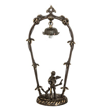 19" High Blue Cherub With Violin Mini Table Lamp Bedside Nightstand Reading Desk Table Light by Meyda
