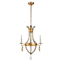 Monteleone 3 Light Chandelier Antique Gold Finsih Ceiling Light by Lucas McKearn