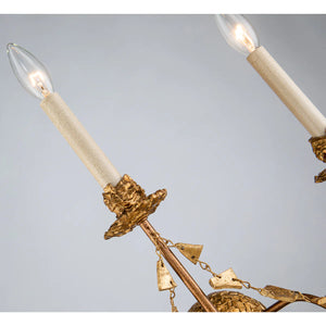 Mosaic 3 Light Candelabra Wall Sconce in Antique Gold Wall Lamp Home Decor by Lucas McKearn